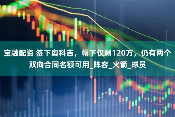 宝融配资 签下奥科吉，帽下仅剩120万，仍有两个双向合同名额可用_阵容_火箭_球员